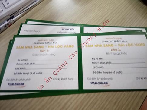 1 in phiếu bảo hành