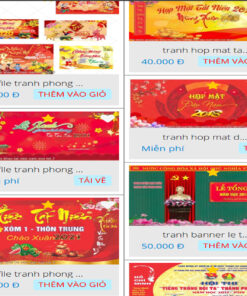 in backdrop tiệc tất niên